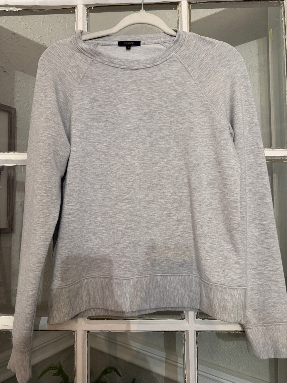 Quince Women's Heather Light Gray Crewneck Sweater